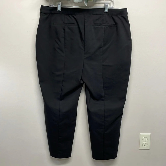 Rafaella Curvy Black Lightweight Satin Twill Ankle Pant 16 - Picture 2 of 12